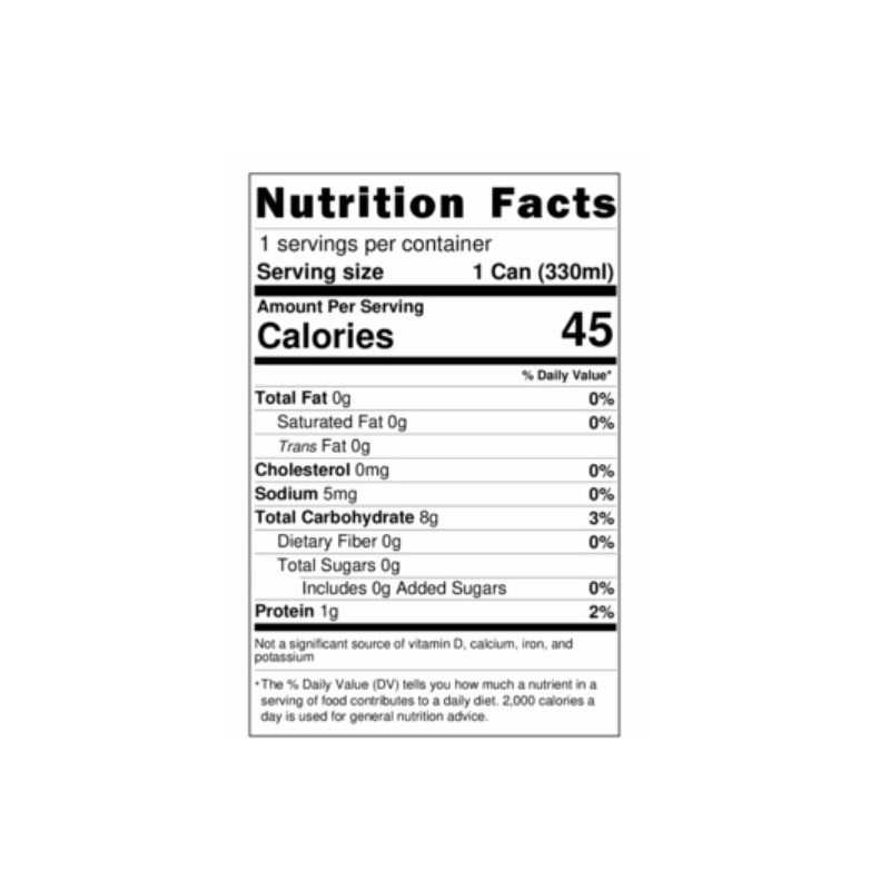 Atmosphere Nutritional Label
